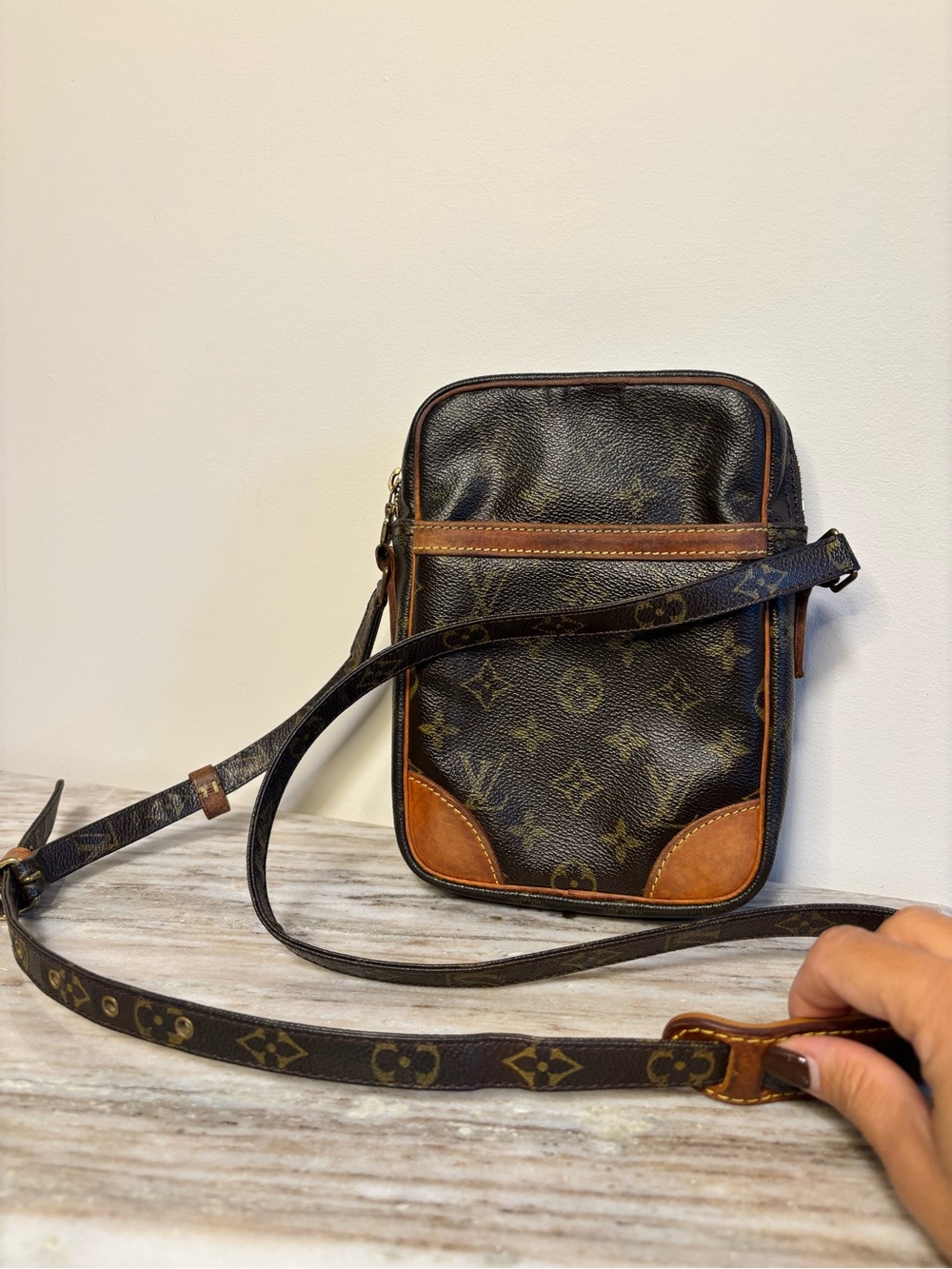 Louis Vuitton Vintage Monogram Danube PM Crossbody Bag France Mini Reporter - Picture 2 of 14
